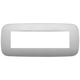 Placca Vimar Arkè Round 7 moduli Metallo argento matt 19687.23