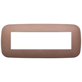 Placca Vimar Arkè Round 7 moduli Metallo bronzo matt 19687.24