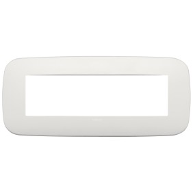 Placca Vimar Arkè Round 7 moduli Metallo perla matt 19687.25