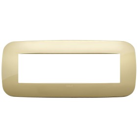 Placca Vimar Arkè Round 7 moduli oro Metallo codice 19687.27