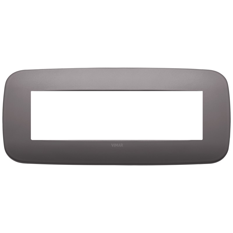 Placca Vimar Arkè Round 7 moduli Metallo nichel dark 19687.29