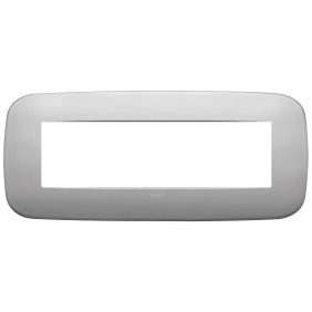 Placca Vimar Arkè Round 7 moduli Metallo nichel matt 19687.30