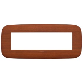 Placca Vimar Arkè Round 4 moduli Legno naturale ciliegio 19684.52