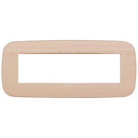 Placca Vimar Arkè Round 7 moduli Legno naturale acero 19687.53