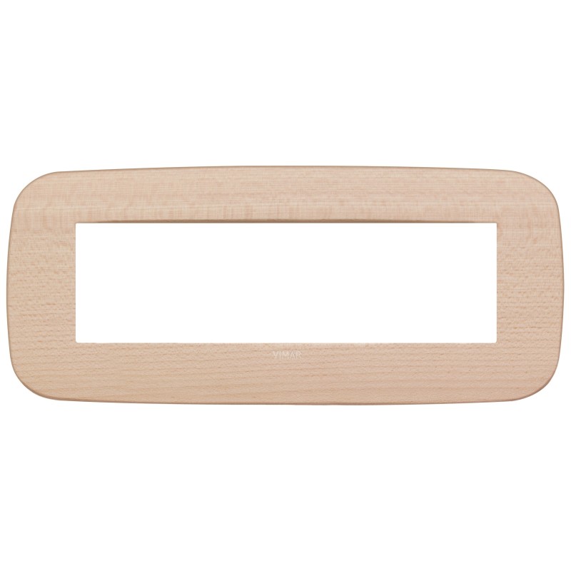 Placca Vimar Arkè Round 7 moduli Legno naturale acero 19687.53