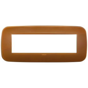 Placca Vimar Arkè Round 7 moduli Reflex colore caramel 19687.62