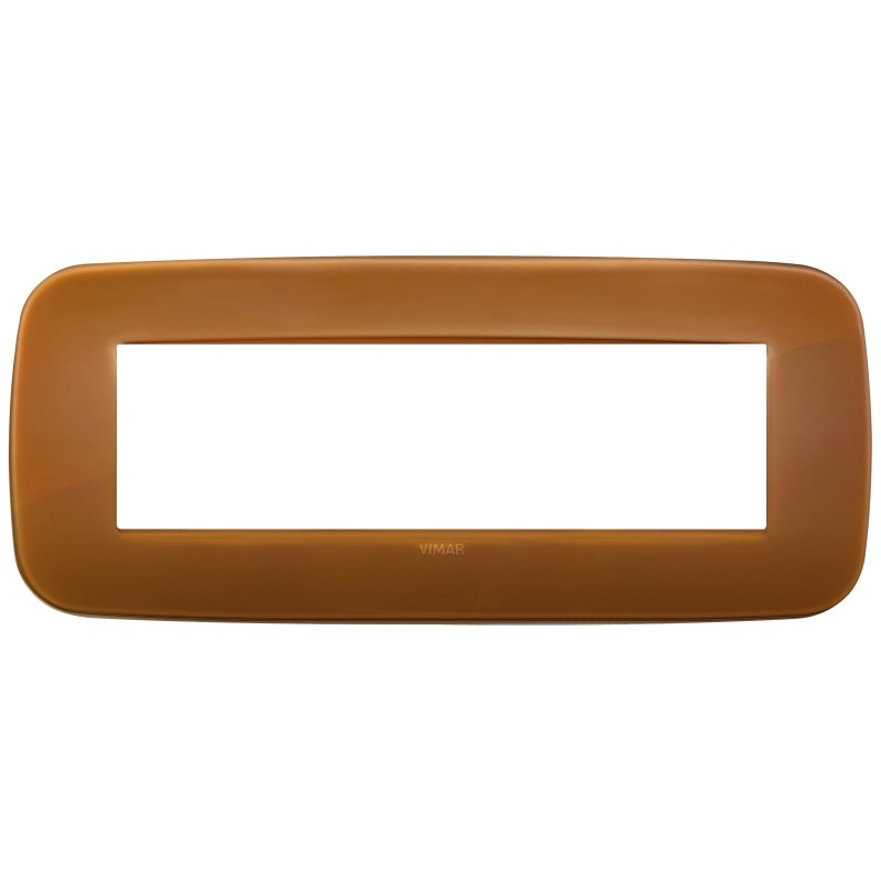 Placca Vimar Arkè Round 7 moduli Reflex colore caramel 19687.62
