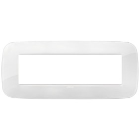 Placca Vimar Arkè Round 7 moduli Reflex ghiaccio codice 19687.66