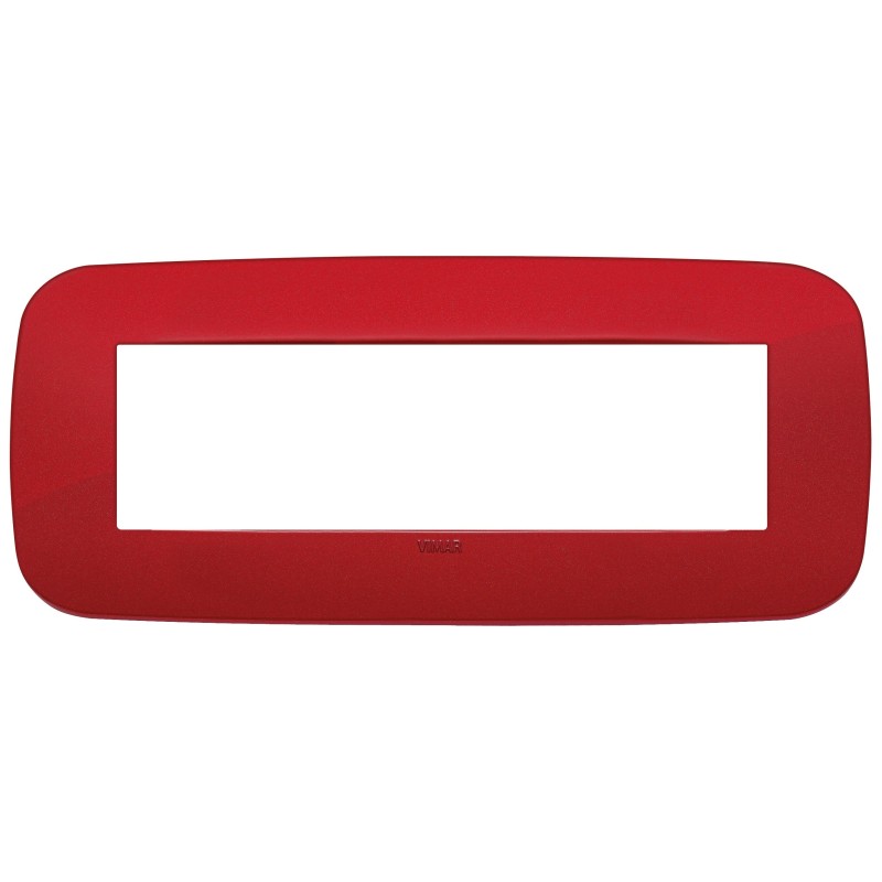 Placca Vimar Arkè Round 7 moduli rosso tecnopolimero 19687.85