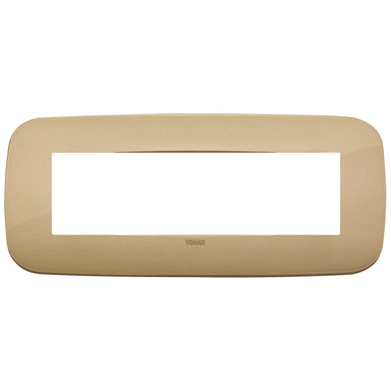 Placca Vimar Arkè Round 7 moduli tecnopolimero oro antico 19687.88