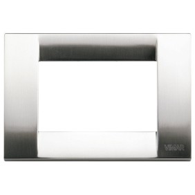 Placca Vimar Idea Classica 3 Moduli nichel spazzolato 16733.34