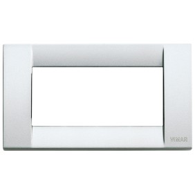 Placca Vimar Idea Classica 4 Moduli argento metallizzato 16734.21