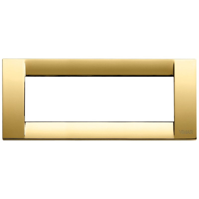 Placca Vimar Idea Classica 6 Moduli oro lucido metallo 16736.32