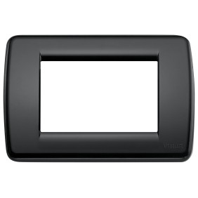 Placca  Vimar Idea Rondo' 3 Moduli nero tecnopolimero 16763.16