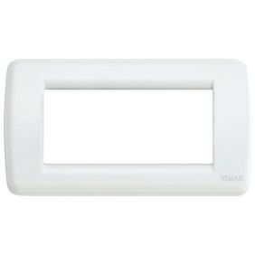 Placca Vimar Idea Rondo' 4 Moduli bianco in metallo 16754.01