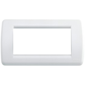 Placca Vimar Idea Rondo' 4 Moduli bianco brillante 16764.01