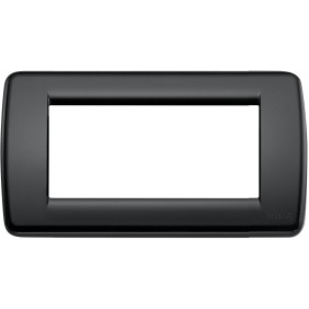 Placca Vimar Idea Rondo' 4 Moduli nero tecnopolimero 16764.16