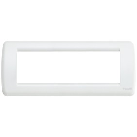 Placca Vimar Idea Rondo' 6 Moduli bianco in metallo 16756.01
