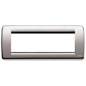 Placca Vimar Idea Rondo' 6 Moduli nichel spazzolato 16756.34