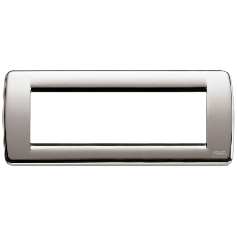 Placca Vimar Idea Rondo' 6 Moduli nichel spazzolato 16756.34