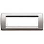 Placca Vimar Idea Rondo' 6 Moduli nichel spazzolato 16756.34