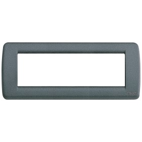Placca Vimar Idea Rondo' 6 Moduli ardesia in metallo 16756.46