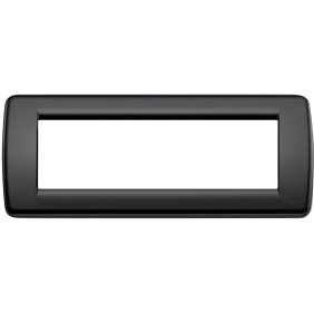 Placca Vimar Idea Rondo' 6 Moduli nero tecnopolimero 16766.16