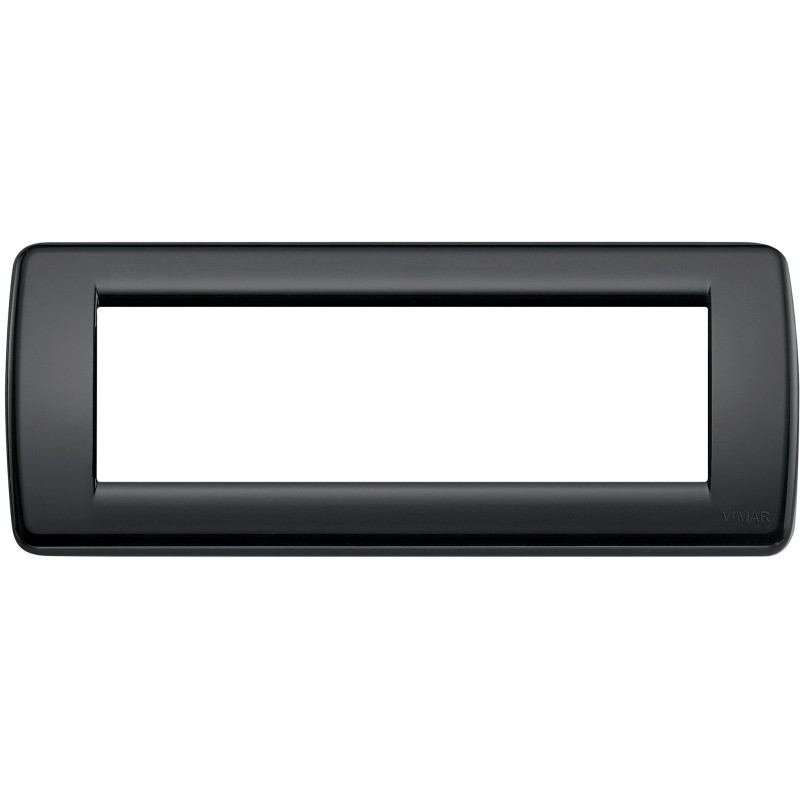 Placca Vimar Idea Rondo' 6 Moduli nero tecnopolimero 16766.16