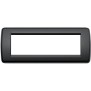 Placca Vimar Idea Rondo' 6 Moduli nero tecnopolimero 16766.16