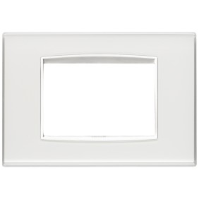 Placca Vimar Eikon Classic 3 Moduli Reflex ghiaccio 20653.B41