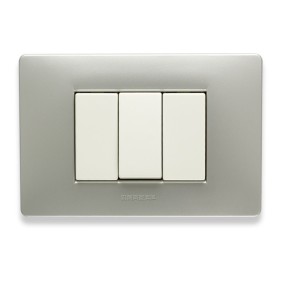 Placca Master Mix Grey moon in tecnopolimero 3 posti 21MX253