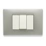 Placca Master Mix Grey moon in tecnopolimero 3 posti 21MX253