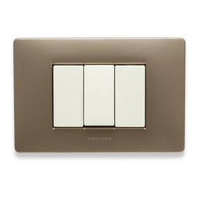 Placca Master Mix Vulcano in tecnopolimero 3 posti 21MX553