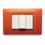 Placca Master Mix Arancio tibet in tecnopolimero 3 posti 21MX333