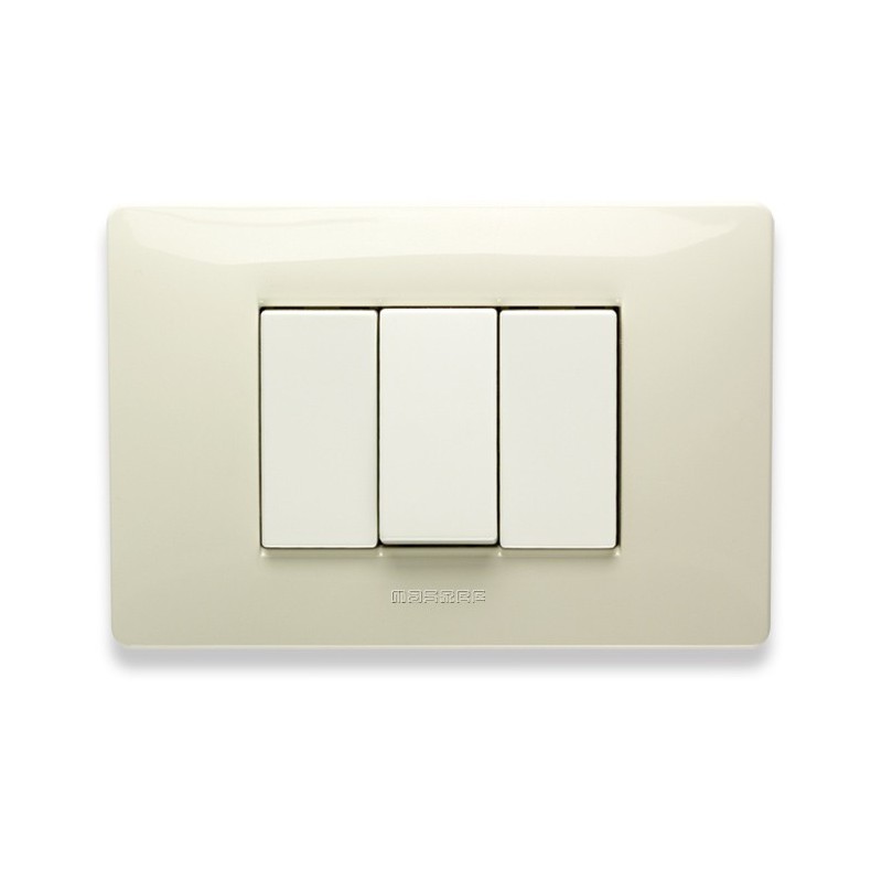 Placca Master Mix Bianco safari in tecnopolimero 3 posti 21MX283