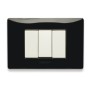 Placca Master Mix Nero Panther in tecnopolimero 3 posti 21MX203