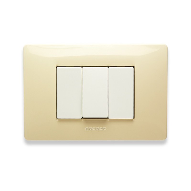 Placca Master Mix Bianco Parigi in tecnopolimero 3 posti 21MX123