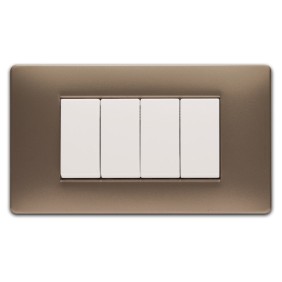 Placca Master Mix Vulcano in tecnopolimero 4 posti 21MX554