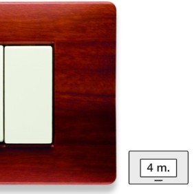 Placca Master Mix Essenza cherry in tecnopolimero 4 posti 21MX414