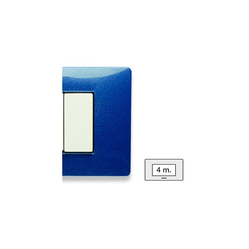 Placca Master Mix Blu vega in tecnopolimero 4 posti 21MX354