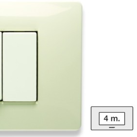 Placca Master Mix Bianco safari in tecnopolimero 4 posti 21MX284