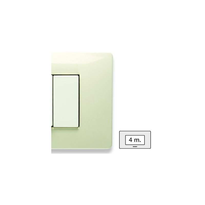 Placca Master Mix Bianco safari in tecnopolimero 4 posti 21MX284