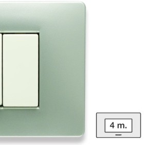 Placca Master Mix Grey moon in tecnopolimero 4 posti 21MX254