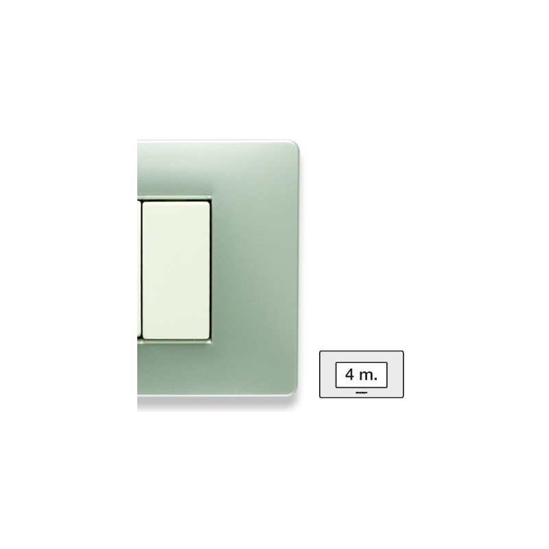 Placca Master Mix Grey moon in tecnopolimero 4 posti 21MX254