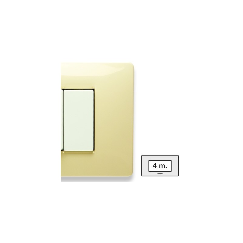 Placca Master Mix Bianco Parigi in tecnopolimero 4 posti 21MX124