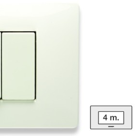 Placca Master Mix Bianco aspen in tecnopolimero 4 posti 21MX104