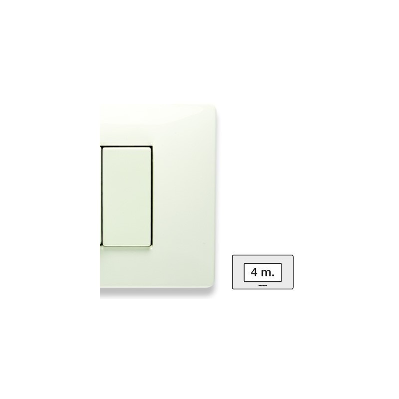 Placca Master Mix Bianco aspen in tecnopolimero 4 posti 21MX104