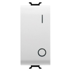 INTERRUTTORE BIPOLARE 250V ac - 16AX GENERICO - SIMBOLO 0/I - 1 MODULO - BIANCO - CHORUS GEWISS GW10004