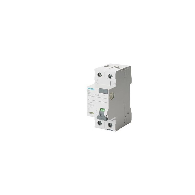 Interruttore Differenziale puro 25A 0,3 Tipo A Selettivo Siemens 5SV36128