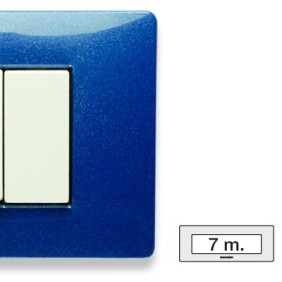 Placca Master Mix Blu vega in tecnopolimero 7 posti 21MX357